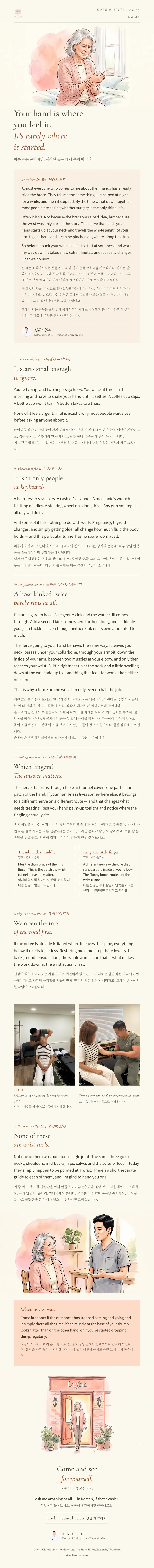 Brochure: Your hand is where you feel it. It's rarely where it started.