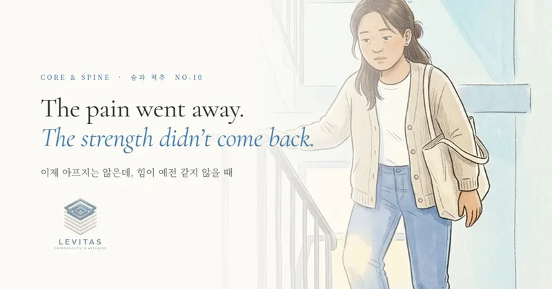 The pain went away. The strength didn't come back.